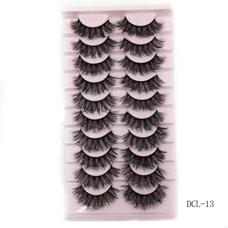 Thick Curl Cross Three - Dimensional Ten Pairs Of False Eyelashes