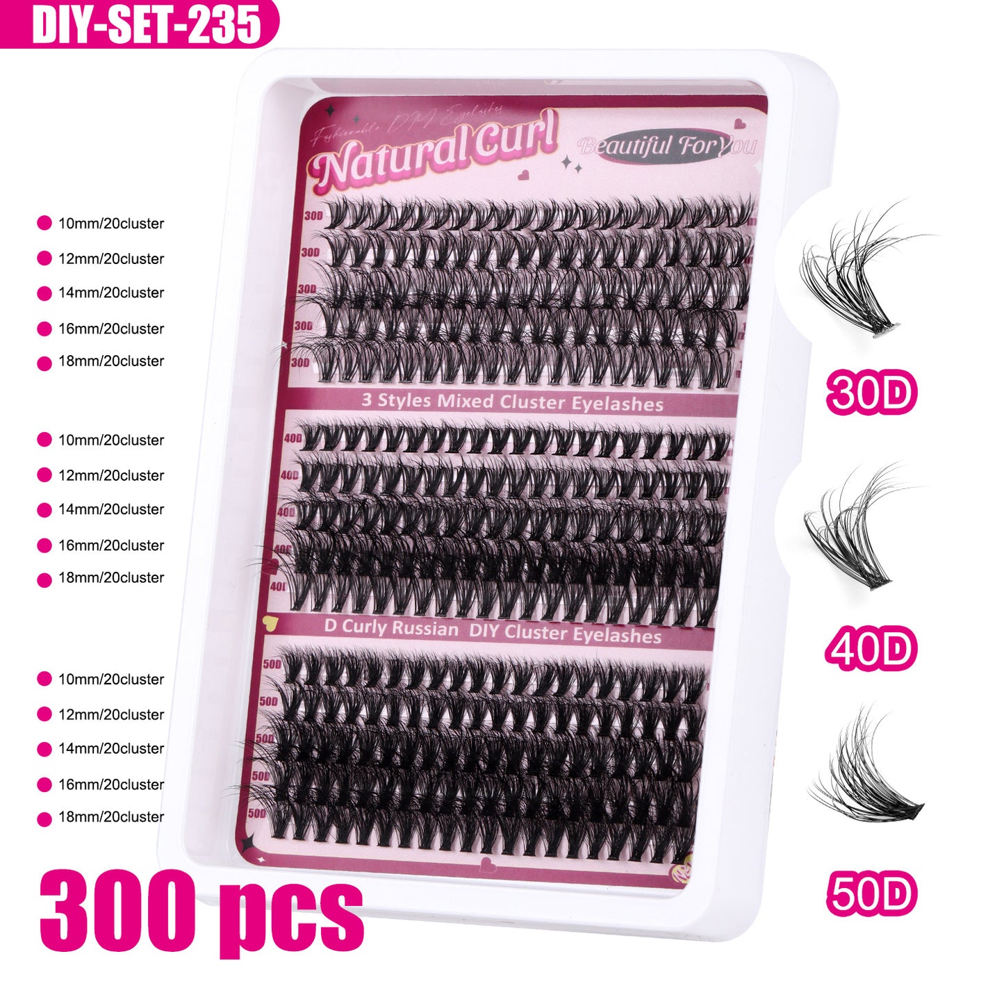 Segmented Messy Thick Curl Simulation Eyelash