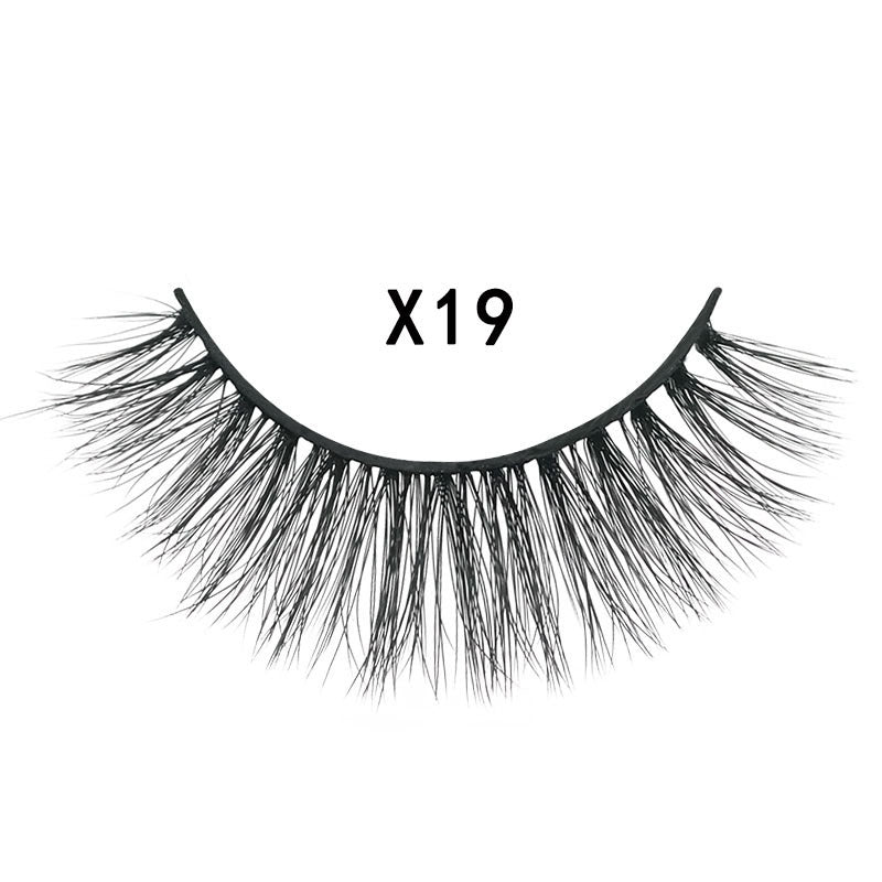 3D Mink Hair Natural Cross Eyelashes 3 Pairs