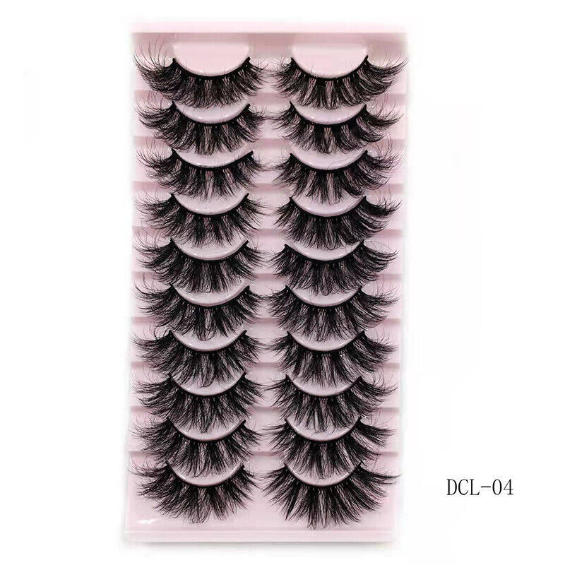 Thick Curl Cross Three - Dimensional Ten Pairs Of False Eyelashes