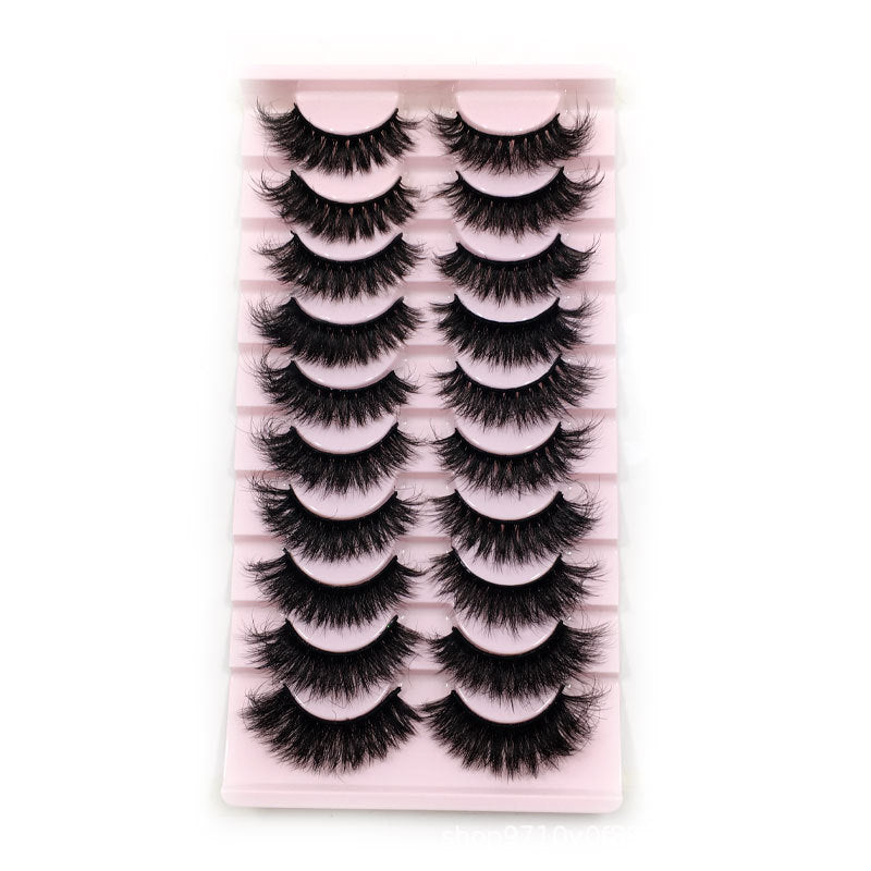 Thick Curl Cross Three - Dimensional Ten Pairs Of False Eyelashes