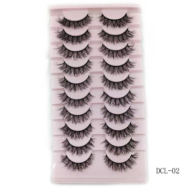 Thick Curl Cross Three - Dimensional Ten Pairs Of False Eyelashes