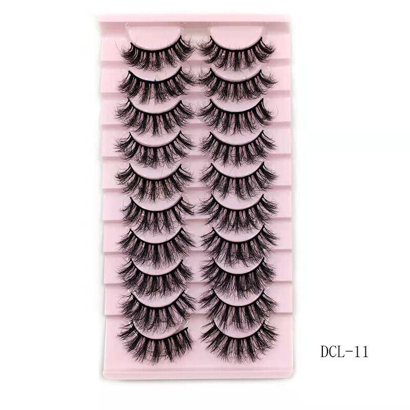 Thick Curl Cross Three - Dimensional Ten Pairs Of False Eyelashes