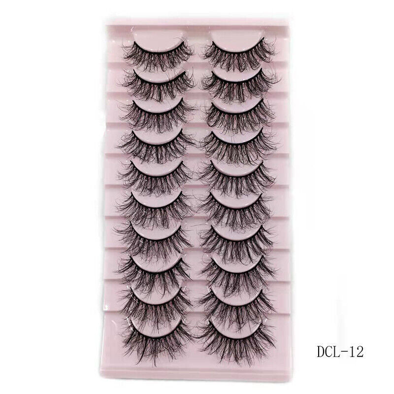 Thick Curl Cross Three - Dimensional Ten Pairs Of False Eyelashes