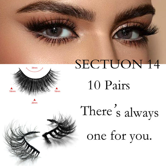 Thick Curl Cross Three - Dimensional Ten Pairs Of False Eyelashes