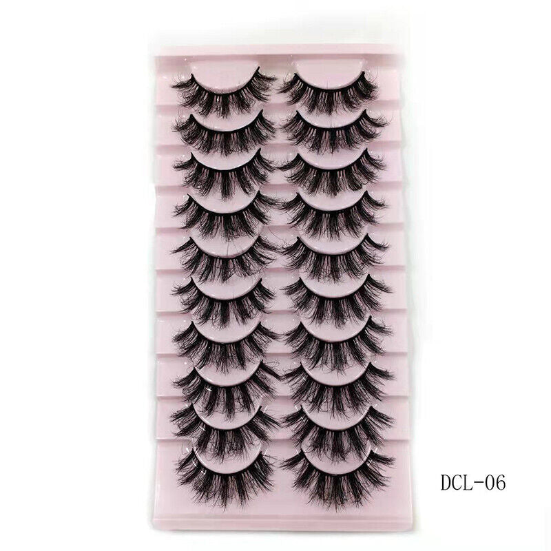 Thick Curl Cross Three - Dimensional Ten Pairs Of False Eyelashes