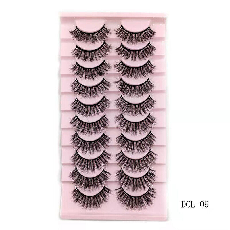Thick Curl Cross Three - Dimensional Ten Pairs Of False Eyelashes