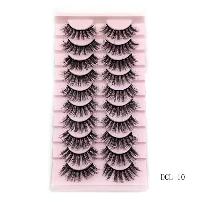Thick Curl Cross Three - Dimensional Ten Pairs Of False Eyelashes