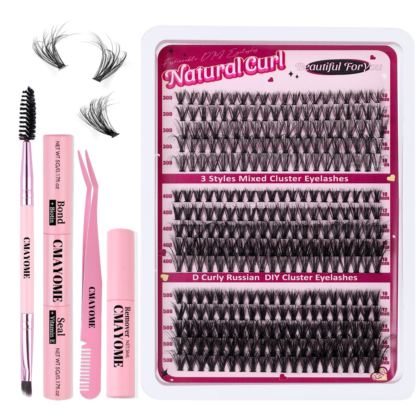 Segmented Messy Thick Curl Simulation Eyelash